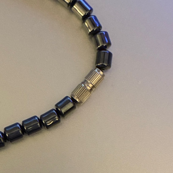 Elegant Hematite and Moonstone Necklace - 18” Long - Picture 3 of 3